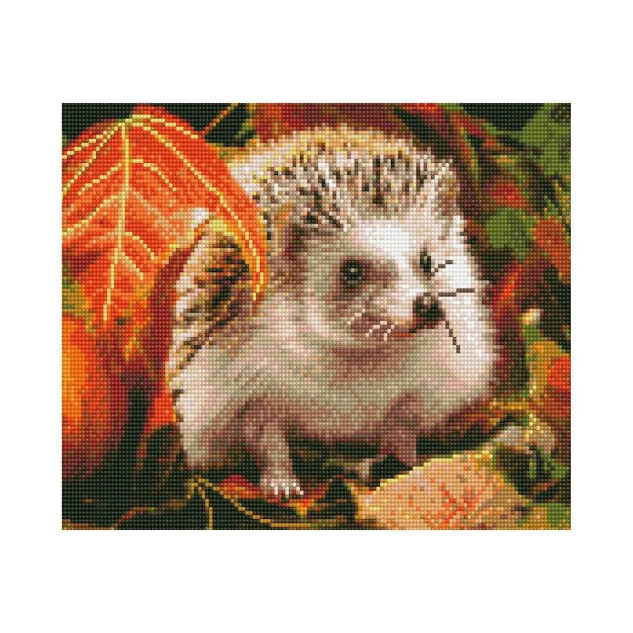 Алмазна мозаїка Strateg Їжачок в листі 30х40 см HX038 - 1