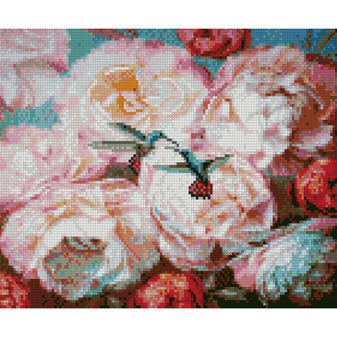 Алмазна мозаїка Strateg Ніжність піонів 30х40 см HX085 - 1