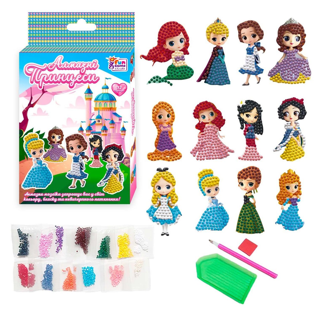 Алмазні стікери Принцеси 4FUN Game Club 62291 - 1