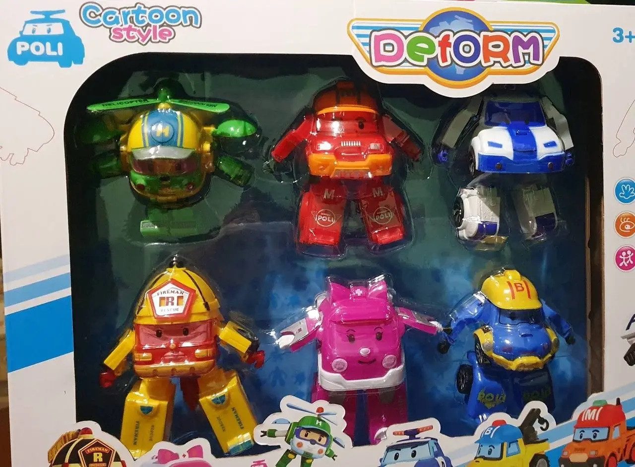 Набір трансформерів Робокар Полі Robocar Poli (6 шт.) 381 D - 2