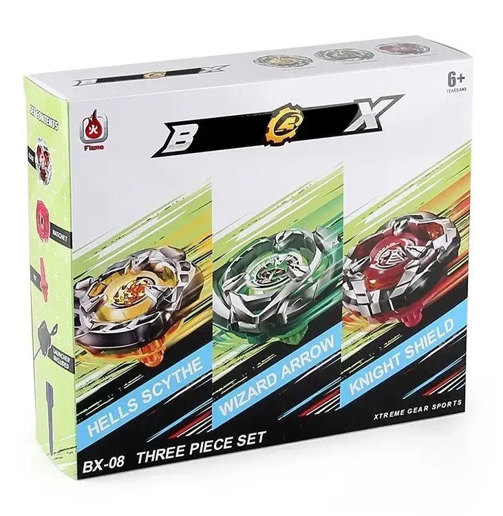 Ігровий набір BeyBlade Бейблейд 3 дзиґи запуск BX-08-B - 6