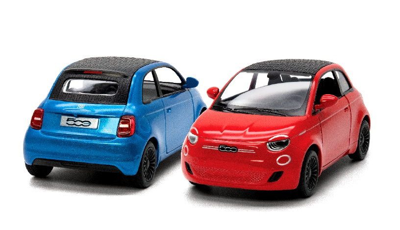Модель легкова Kinsmart Fiat 500E 5'' KT5440W - 2