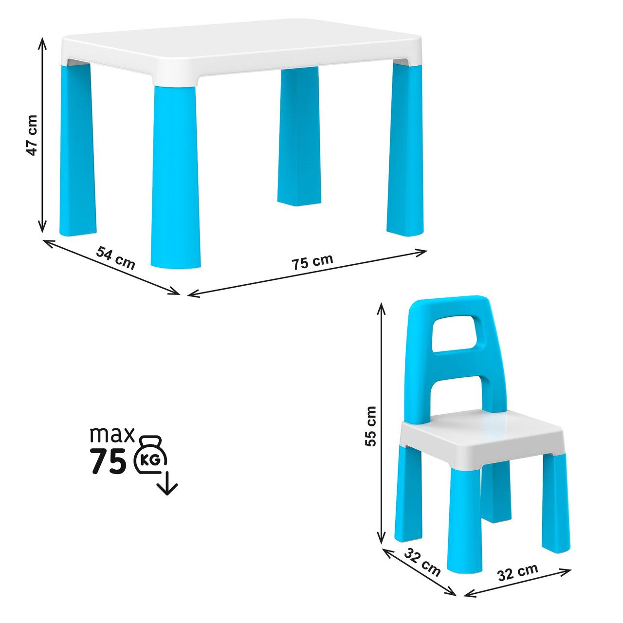 Дитячий пластиковий стіл із двома стільцями ТехноК 0471 - 2
