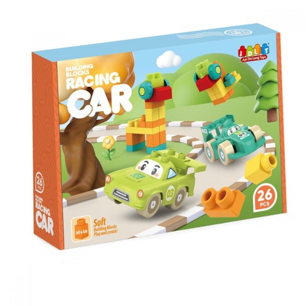 М'який конструктор гумовий Racing Car (26 деталей, гнучкі блоки) JDLT 5475 - 1