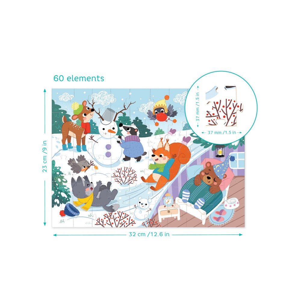 Дитячий пазл Dodo Зимові тваринки (60 дет.) 300578 - 2