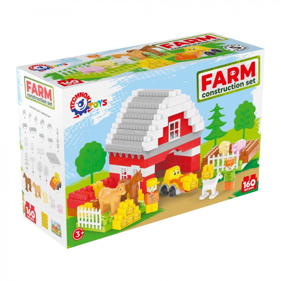 Конструктор Ферма з трактором, фігурками (160 елем.) ТехноК 0327 - 6