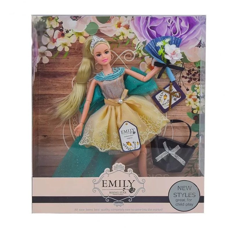 Лялька Emily шарнірна з сумочкою та аксесуарами (29 см) QJ079B/QJ079 - 3