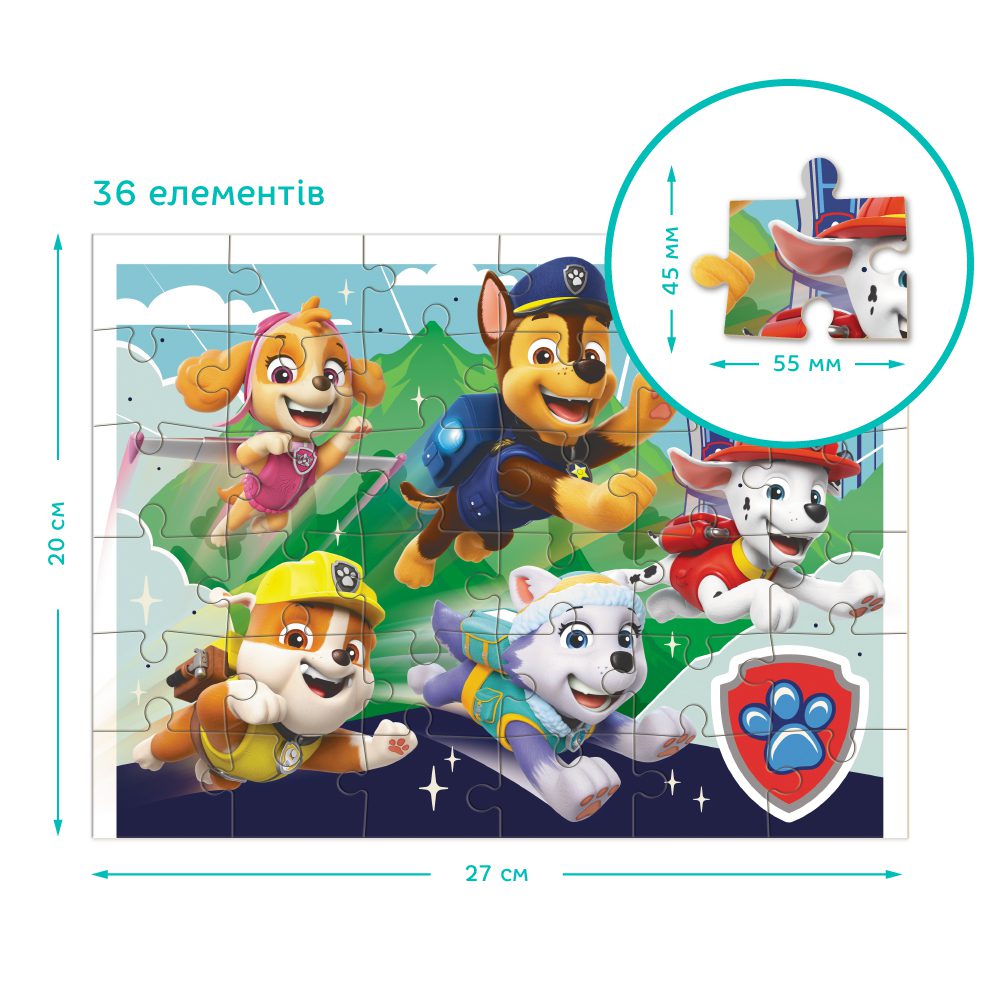Пазл 2 в 1 Paw Patrol: Такі хороші цуценята (24+36 елем) Dodo 200561 - 5