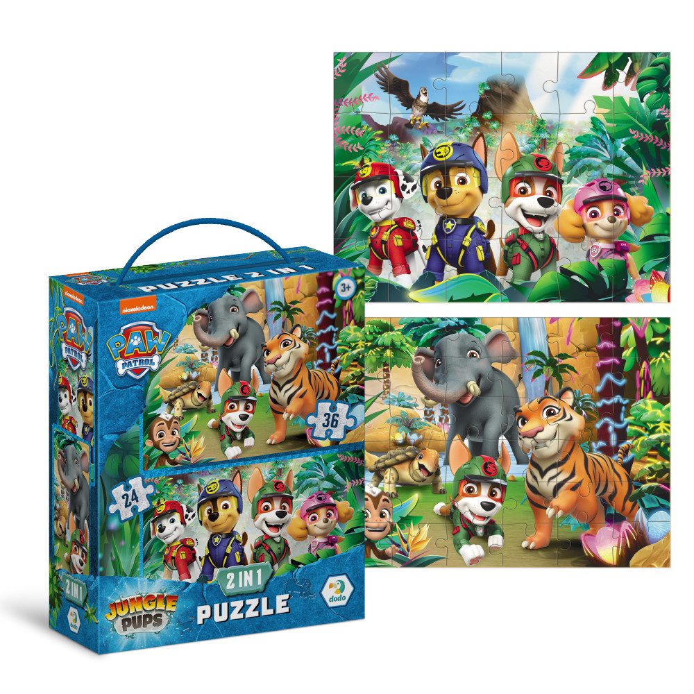 Пазл 2 в 1 Paw Patrol: Пригоди у Джунглях (24+36 елем) Dodo 200572 - 1