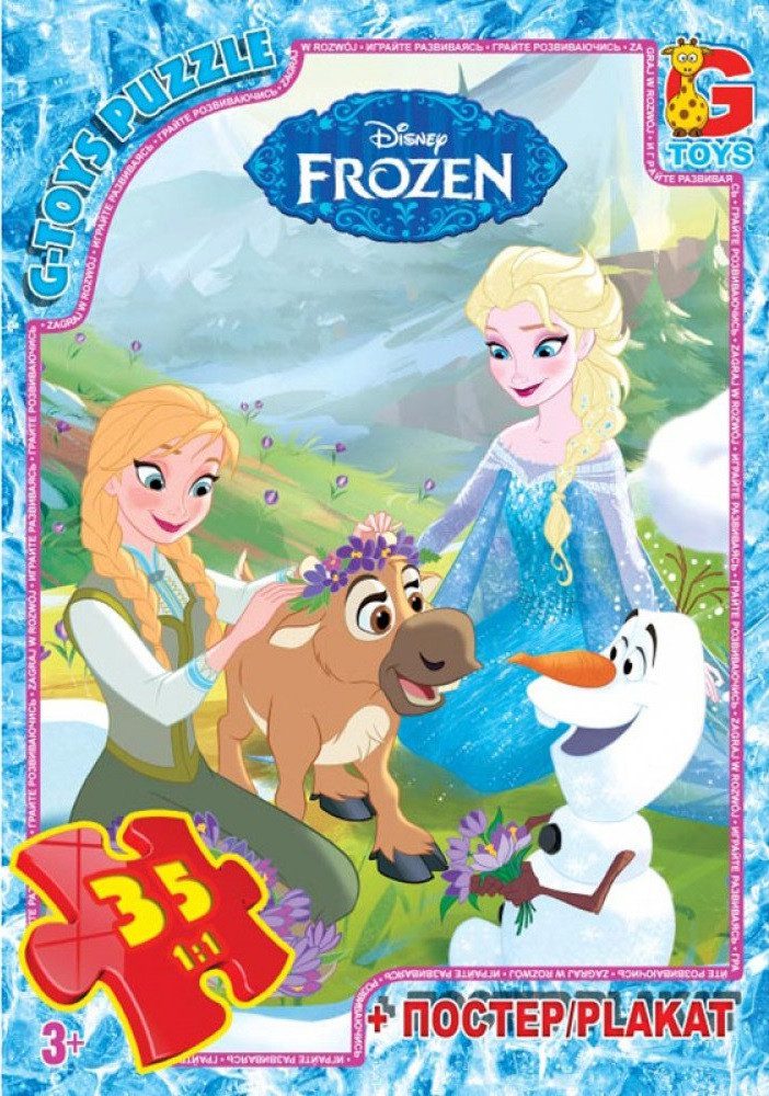 Пазл Frozen/Крижане сердце + постер G-Toys (35 дет.) FR008 - 1