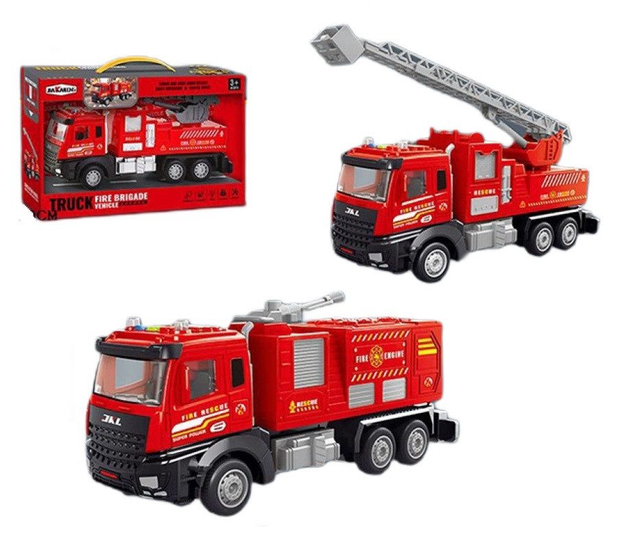 Пожежна машинка інерційна (техніка зі світлом та звуком) JKL-188 - 1