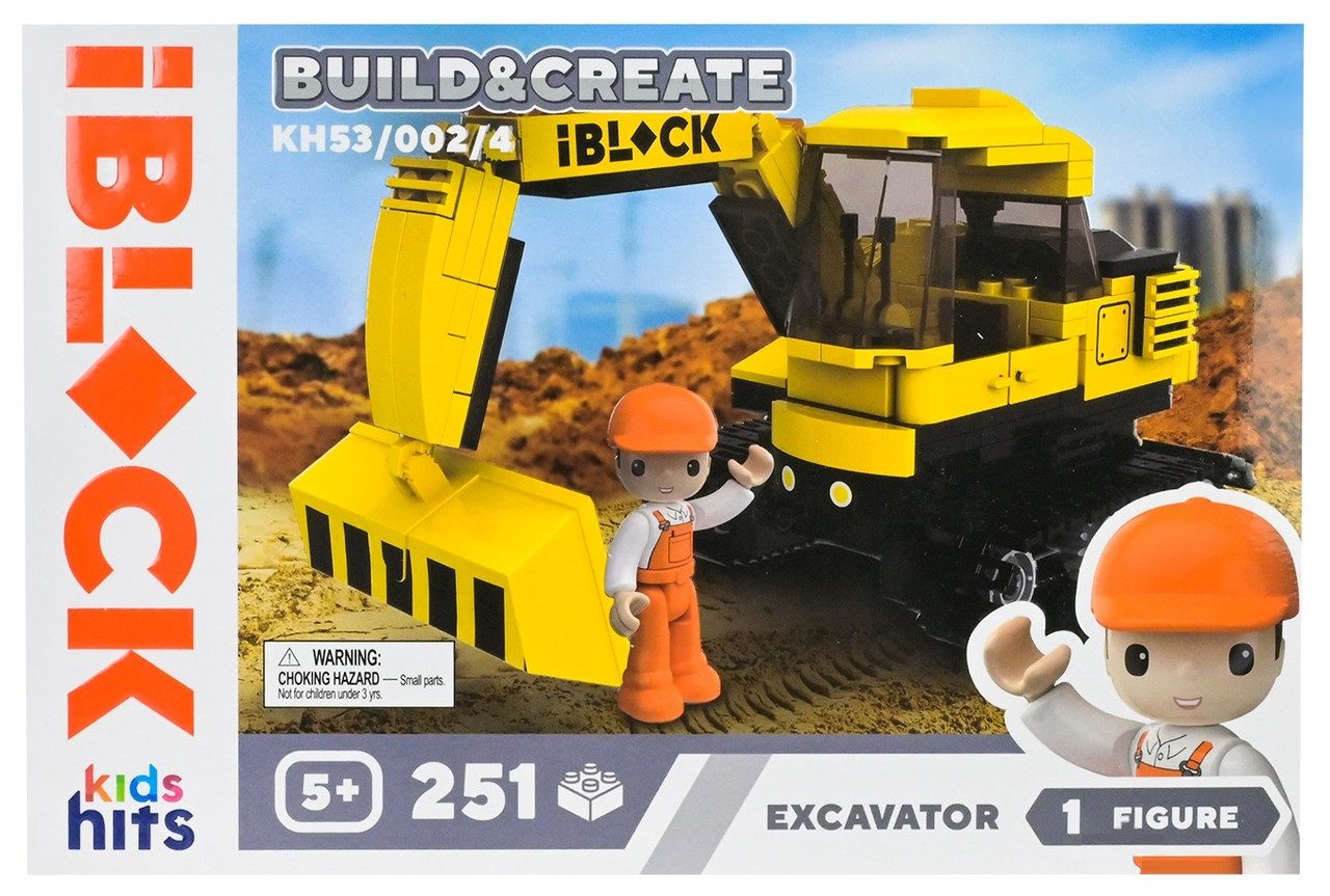 Конструктор Kids hits IBLOCK Junior Екскаватор (251 дет.) KH53/002/4 - 2