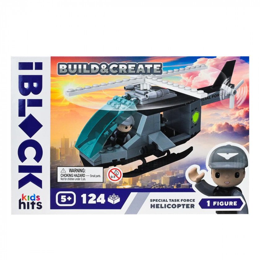 Конструктор Kids hits IBLOCK Junior Вертоліт групи спеціального призначення (124 дет.) KH42/003/3 - 2