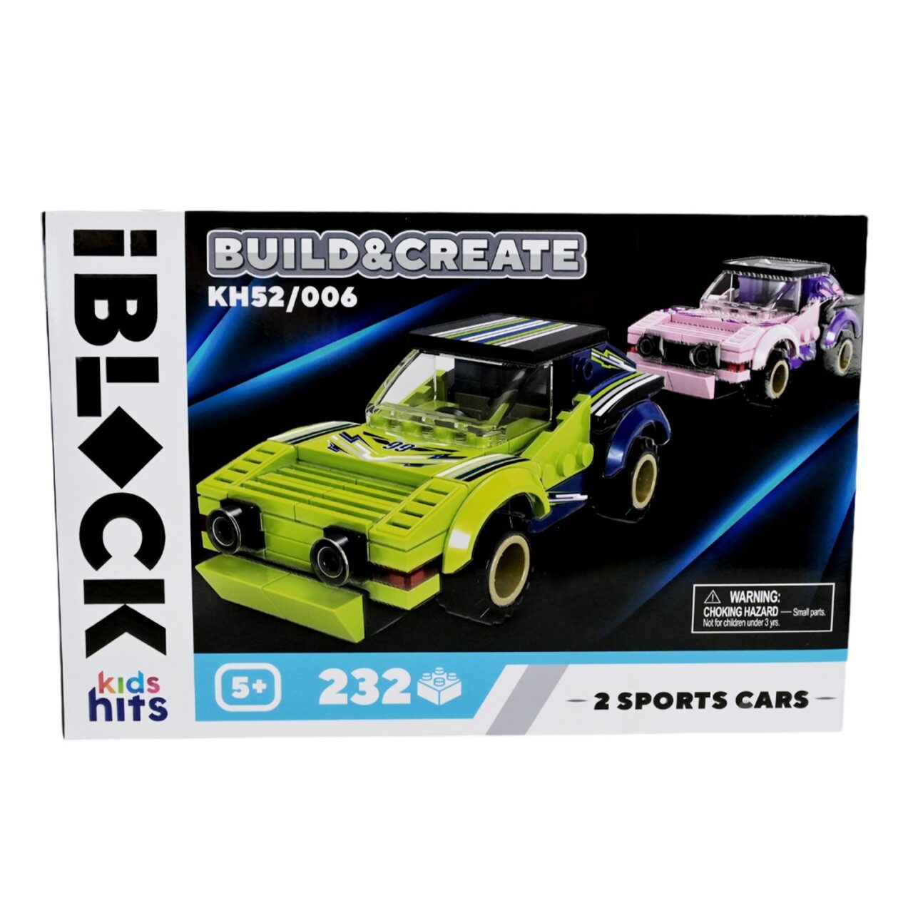 Конструктор Kids hits IBLOCK Junior Мегакари 2 спортивні машинки (232 дет.) KH52/006 - 6