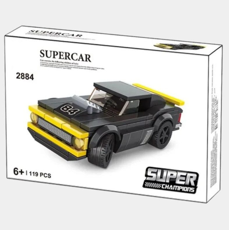 Конструктор Supercar Чорне спортивне авто (спорткар, 119 дет.) 2884 - 4