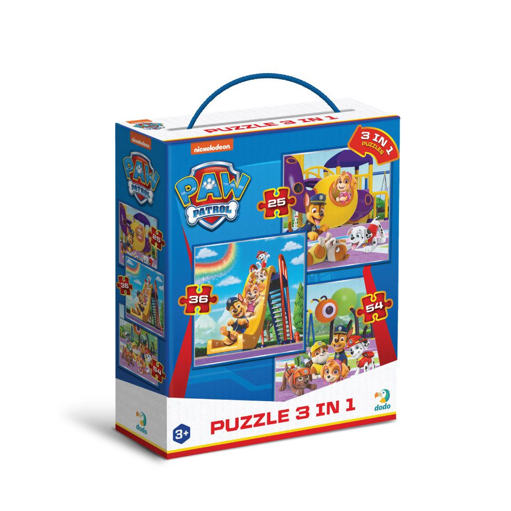 Пазл 3 в 1 Paw Patrol: Ігровий майданчик (25+36+54 елем) Dodo 200578 - 6