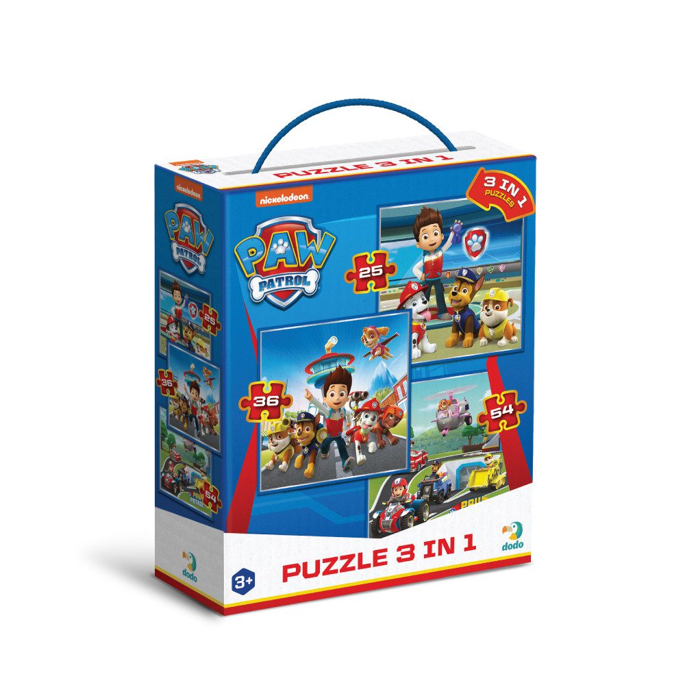 Пазл 3 в 1 Paw Patrol: Готові до роботи (25+36+54 елем) Dodo 200579 - 6