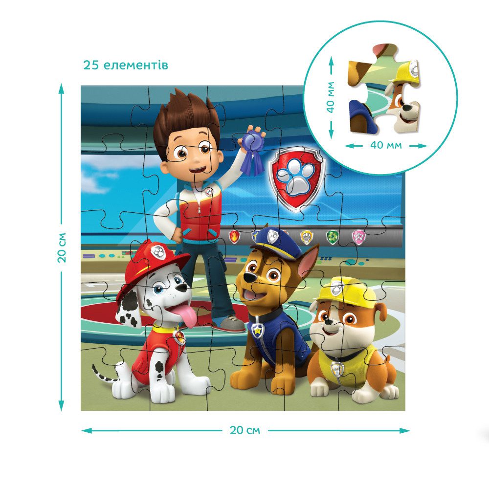 Пазл 3 в 1 Paw Patrol: Готові до роботи (25+36+54 елем) Dodo 200579 - 4