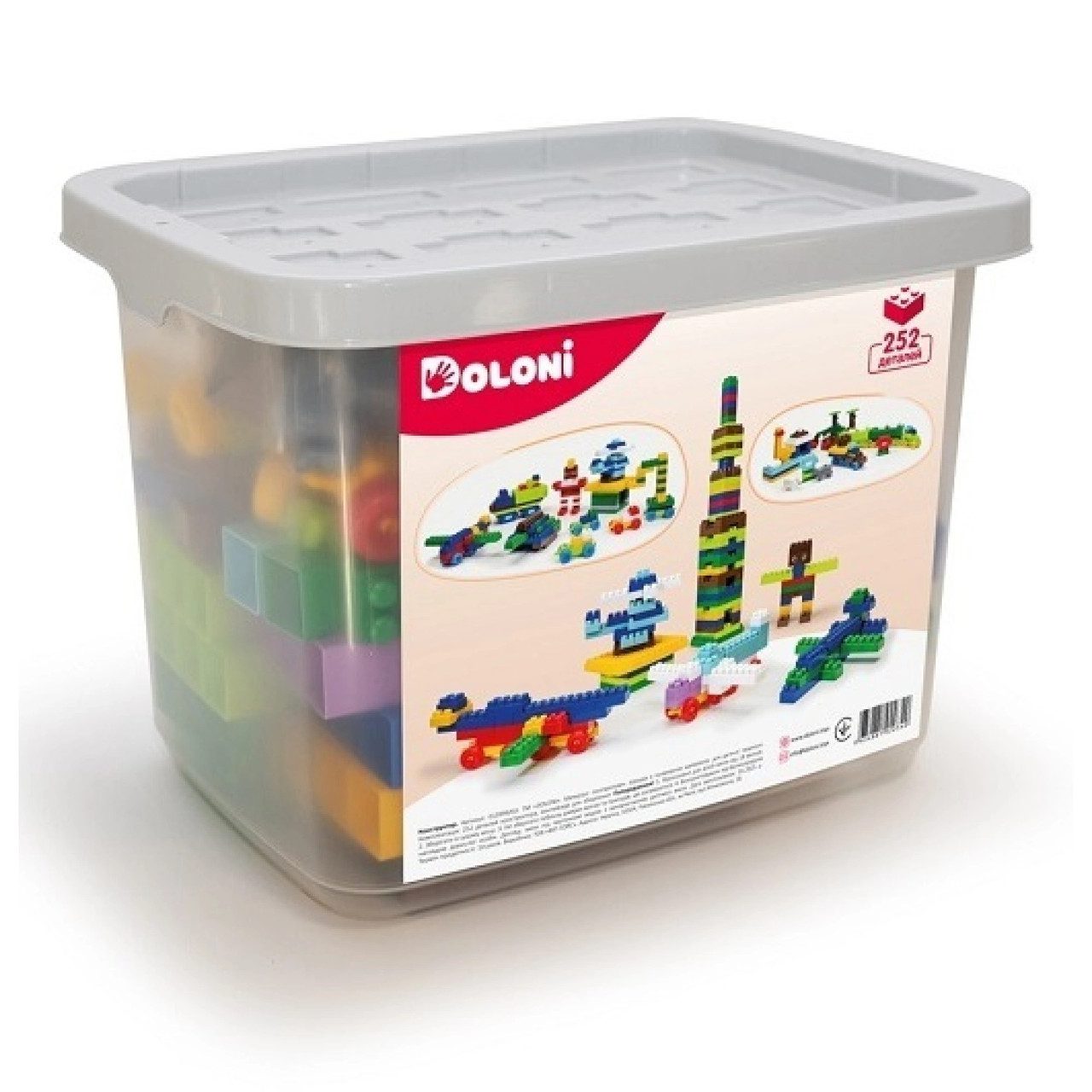 Конструктор Паркінг/Трек/Залізниця/Динозаври Doloni Toys (335 дет, у пластиковому боксі) 013999/01 - 1