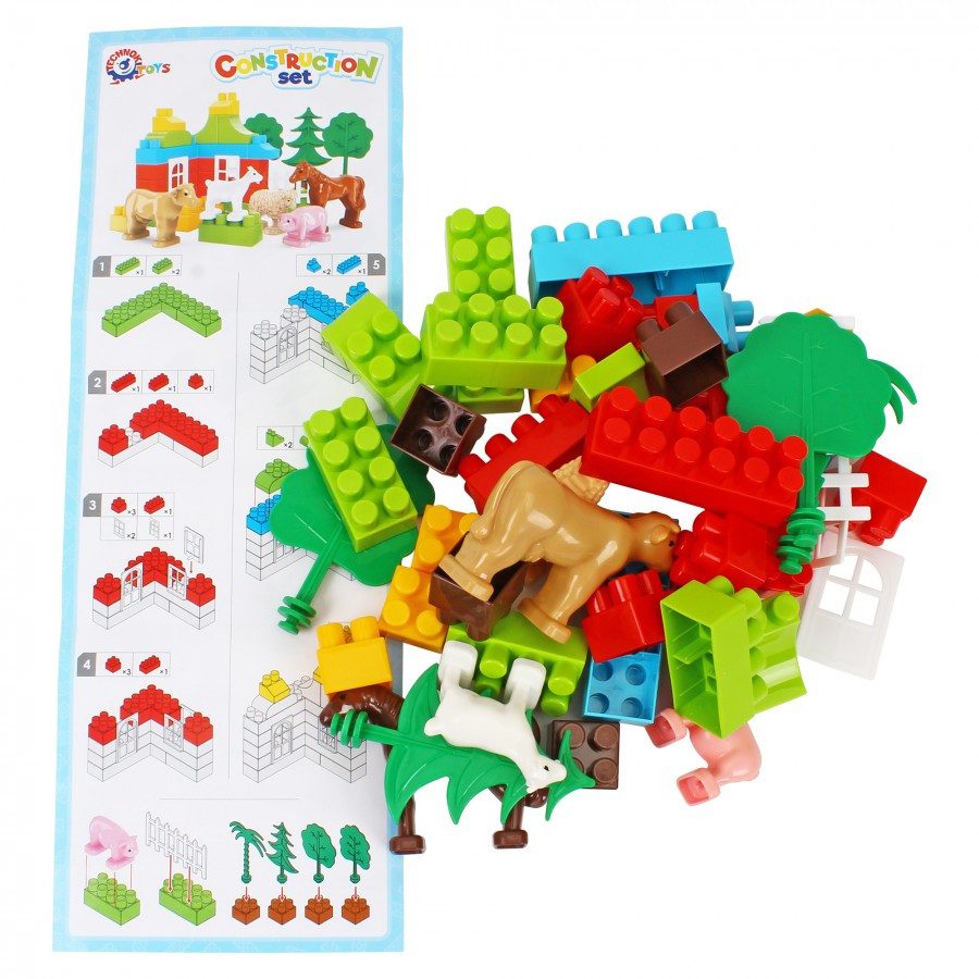 Конструктор з фігурками тварин (45 елем.) ТехноК 0341 - 3