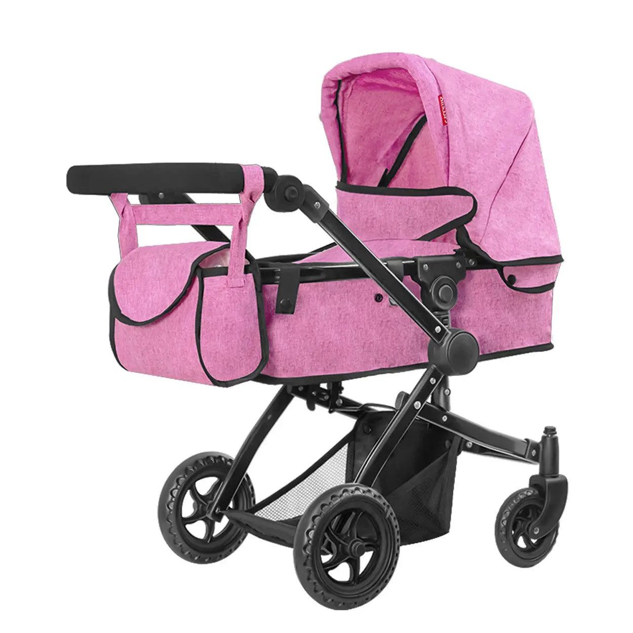 Коляска для ляльки 2 в 1 CARRELLO MAESTRO (з сумкою) 9651B PINK - 2