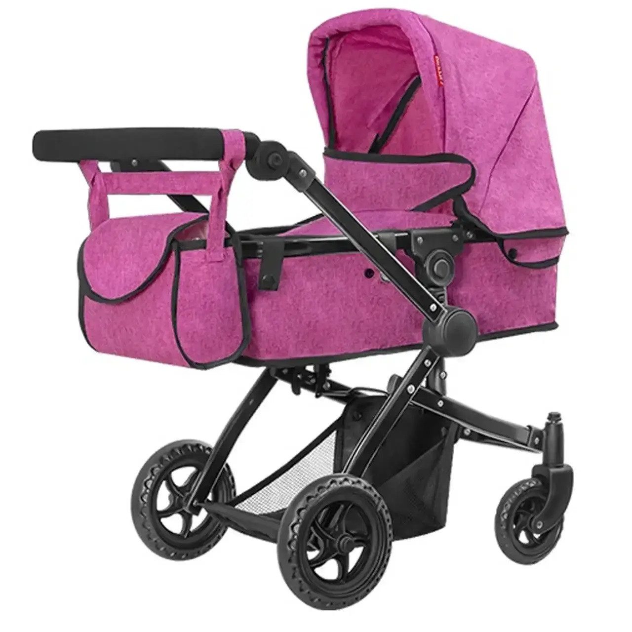 Коляска для ляльки 2 в 1 CARRELLO MAESTRO (з сумкою) 9651B ROSE RED - 4