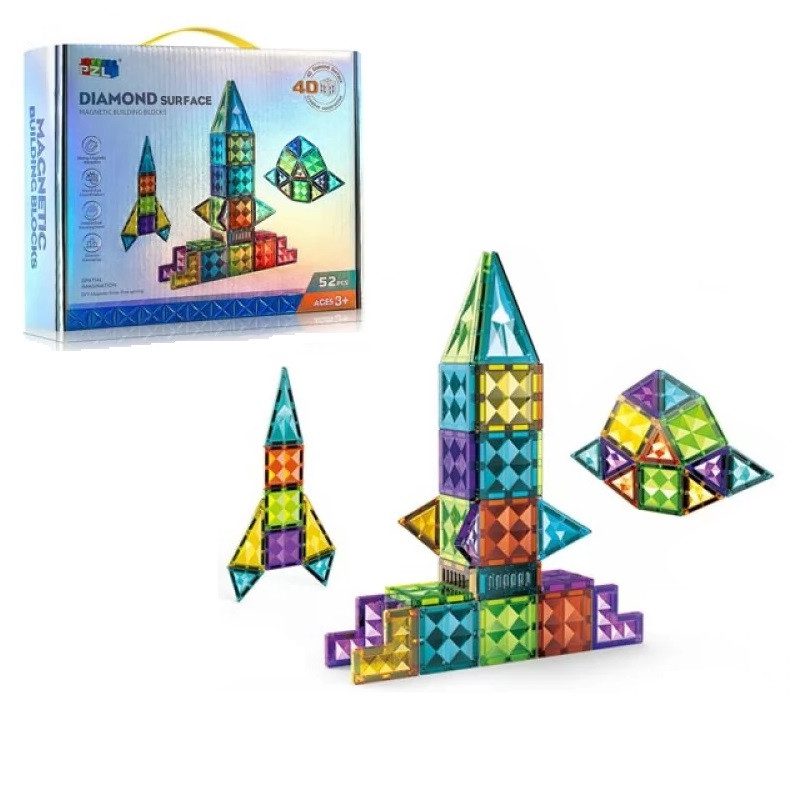 Магнітний конструктор Diamond Surface (52 ел.) 9956B - 2