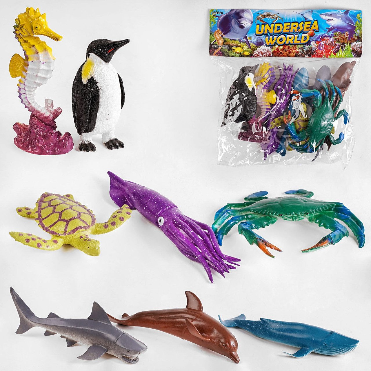 Набір тварин Undersea World Морські мешканці (10 фігурок) Q 502-9 - 2