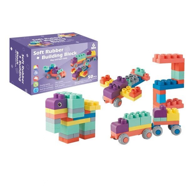 М'який конструктор гумовий (50 деталей, гнучкі блоки) 5603 - 1