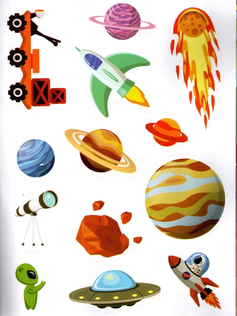 Sticker book малюкам. Далекий космос (книга з наліпками) Манго-book 9789664993057/3 - 2