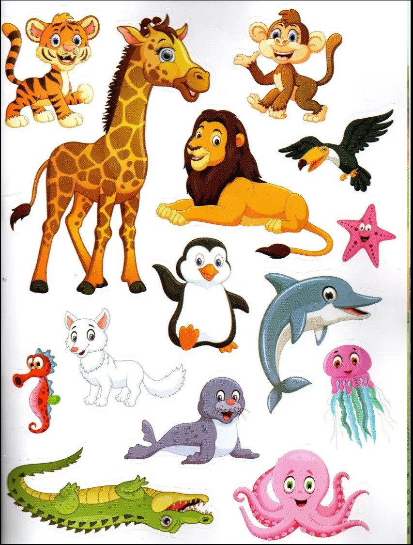 Sticker book малюкам. Тварини світу (книга з наліпками) Манго-book 9789664993057/5 - 4