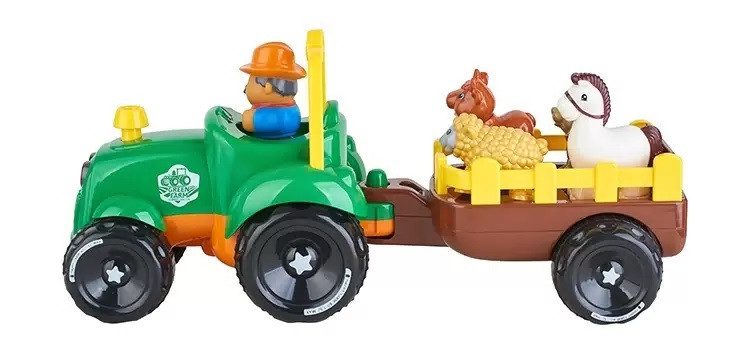 Трактор музичний з причепом та тваринами WToys 37586 - 2