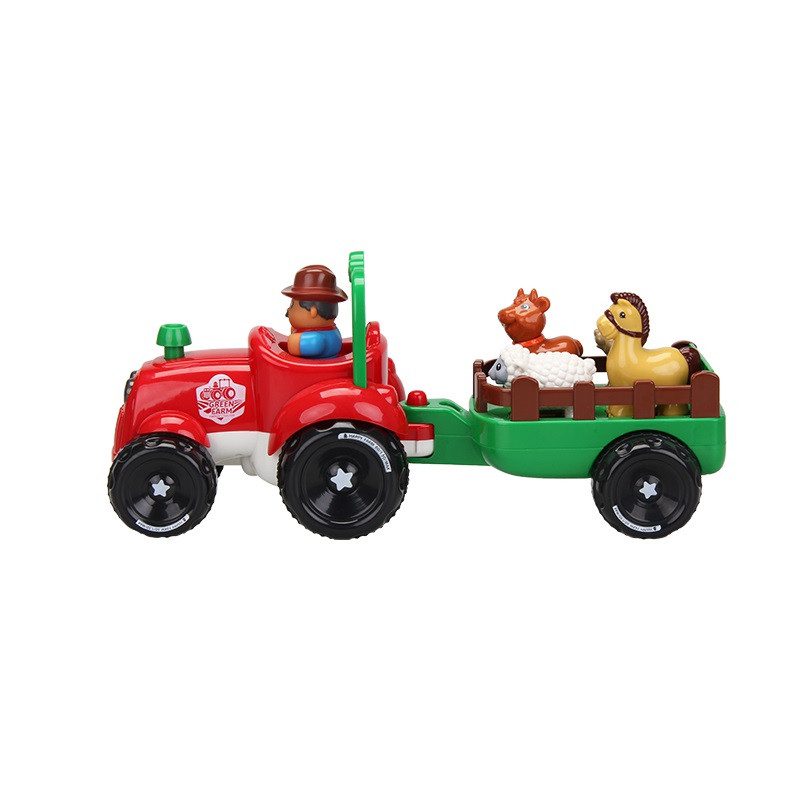 Трактор музичний з причепом та тваринами WToys 37586 - 3
