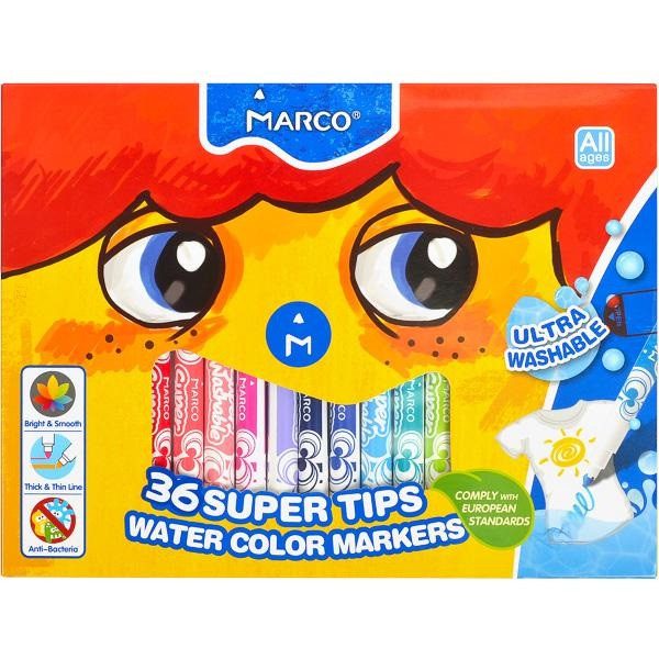 Фломастери на водній основі 36 шт. Super Washable ТМ Marco 1630-36CB - 3