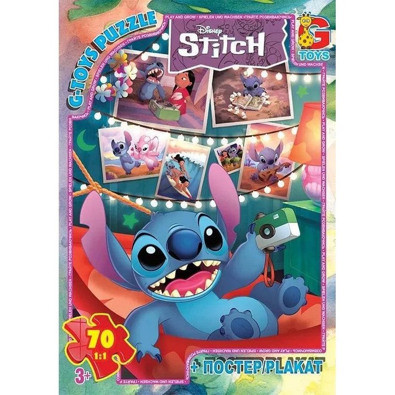 Пазл Stitch/Стіч + постер G-Toys (70 дет.) SC605 - 1