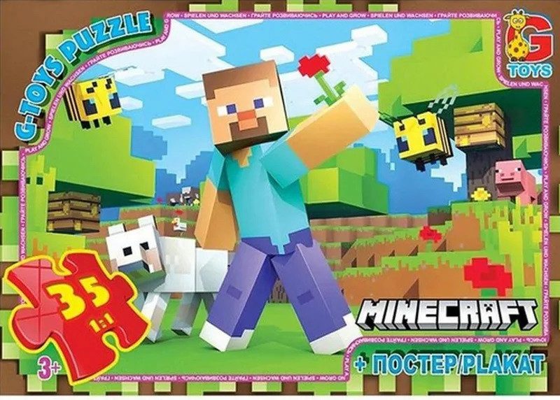 Пазл Minecraft/Майнкрафт + постер G-Toys (35 дет.) MC794 - 1
