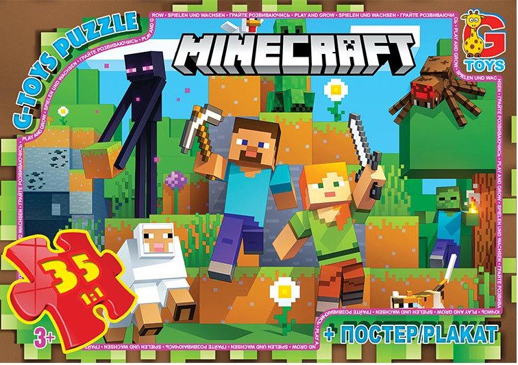 Пазл Minecraft/Майнкрафт + постер G-Toys (35 дет.) MC796 - 1