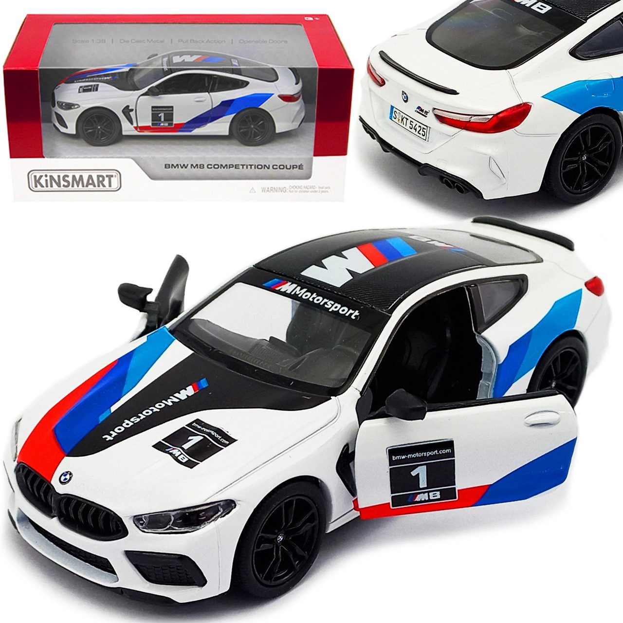Модель легкова Kinsmart BMW M8 Competition Coupe 5'' KT5425FW - 5