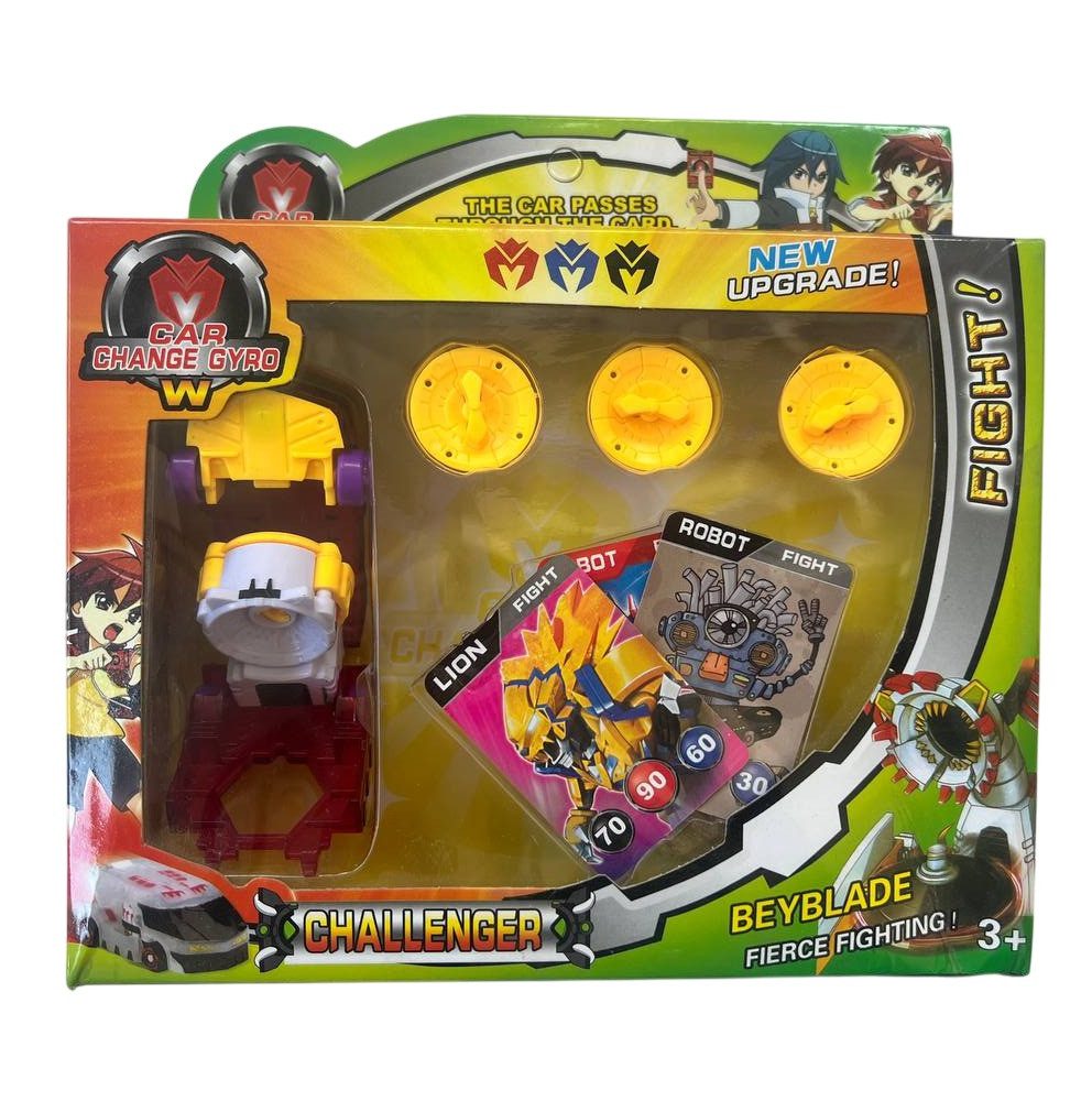 Ігровий набір Beyblade Car Change Gyro (машинка трансформер, 3 диски, магнітні картки) 520-11 - 3