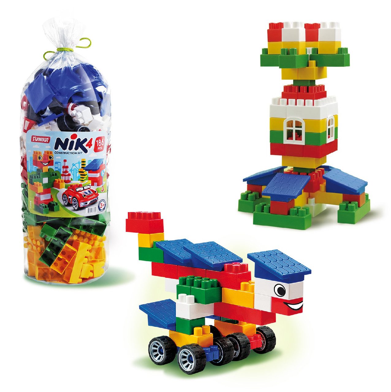 Дитячий пластиковий конструктор NIK-4 (186 дет) Юніка 71894 - 1