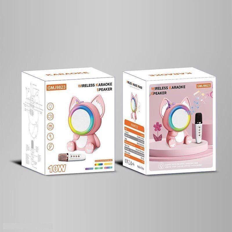Караоке з мікрофоном та колонкою (Bluetooth, LED підсвічування) GMJ 9823 - 4