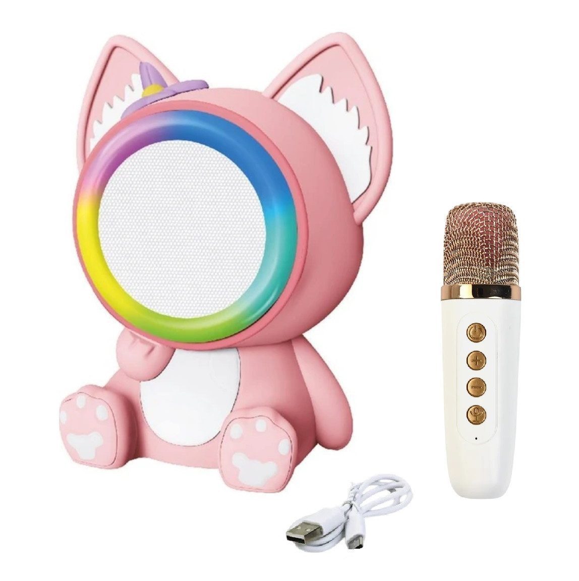 Караоке з мікрофоном та колонкою (Bluetooth, LED підсвічування) GMJ 9823 - 5