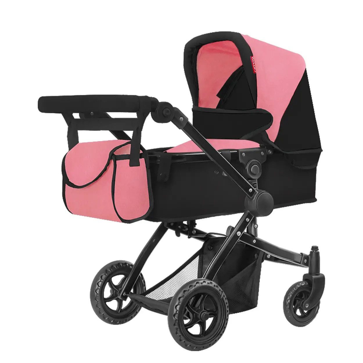 Коляска для ляльки 2 в 1 CARRELLO MAESTRO (з сумкою) 9651B+BAG PEACH PINK - 2