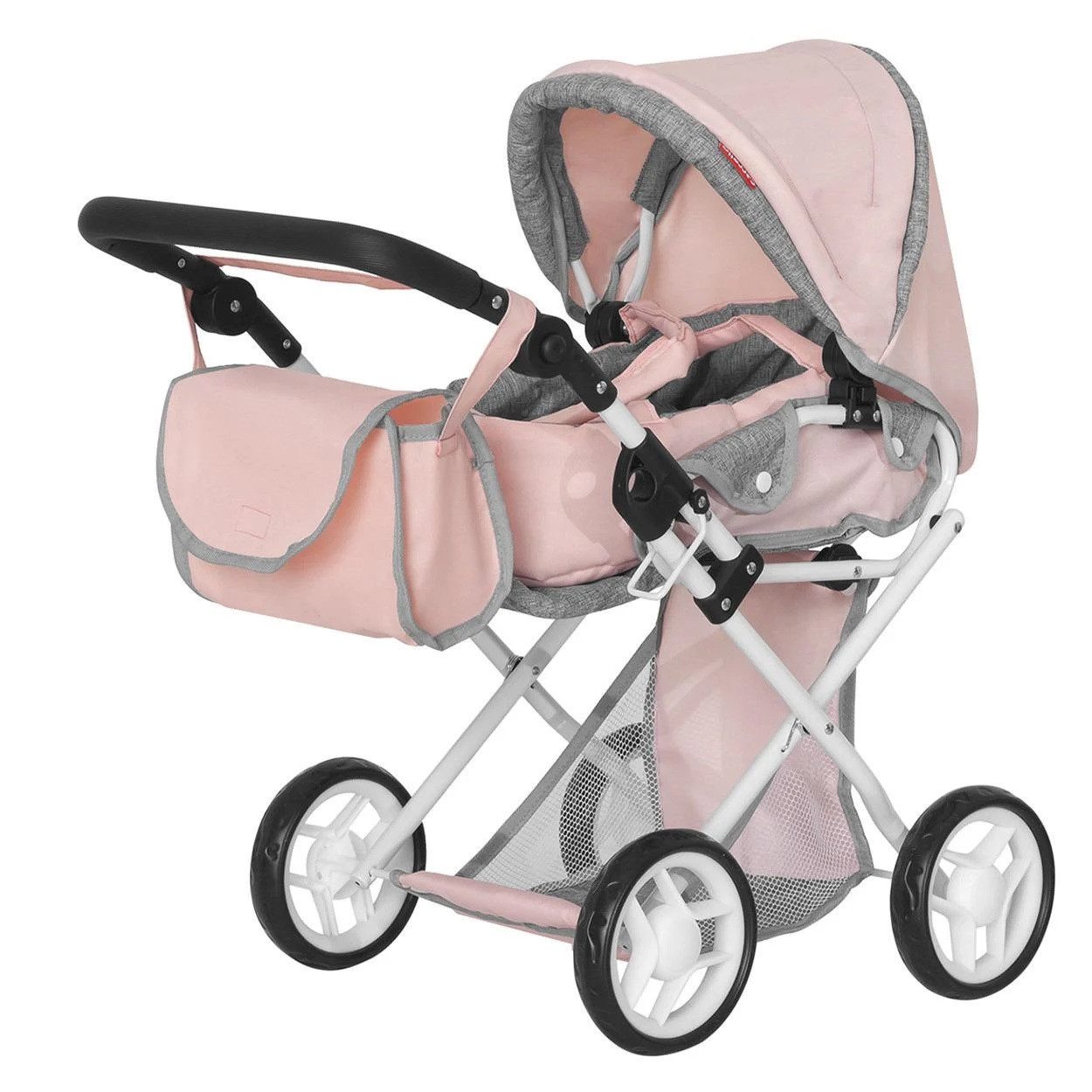 Коляска для ляльки CARRELLO UNICO (з сумкою) 9346+BAG PINK - 1