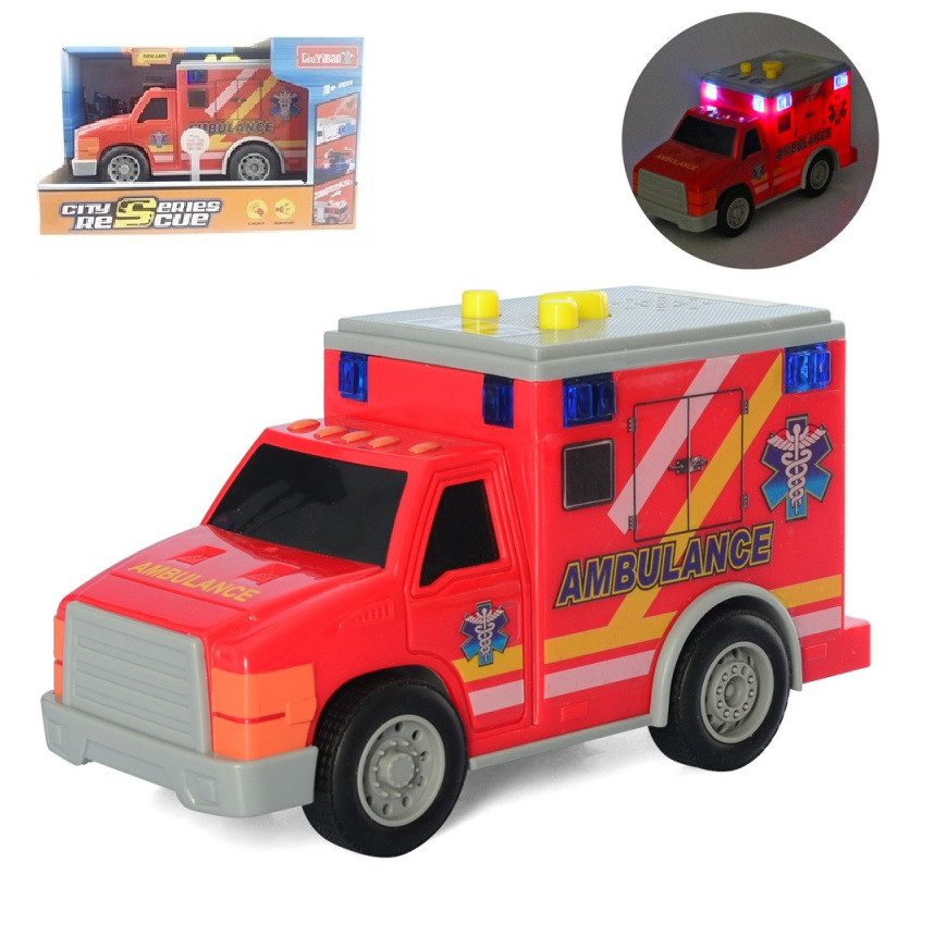 Іграшка Автобус/швидка допомога (світло, звук) 2018-1G red amb - 1