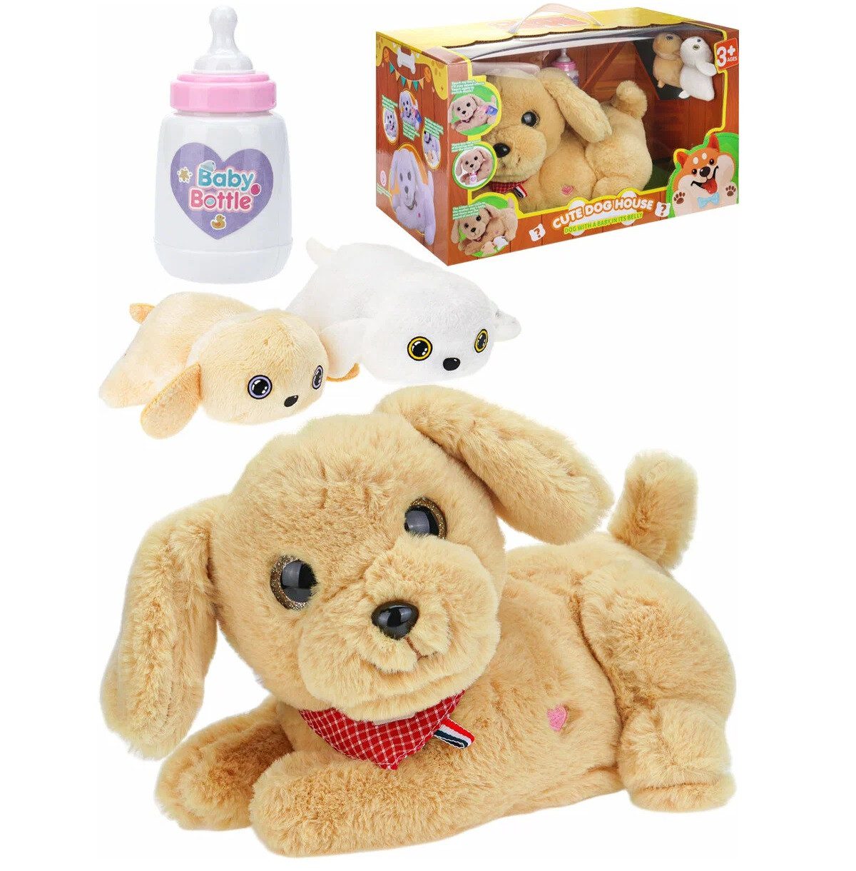 М'яка інтерактивна іграшка Собачка з цуценятами (тваринка 25 см) 933-140 E - 5