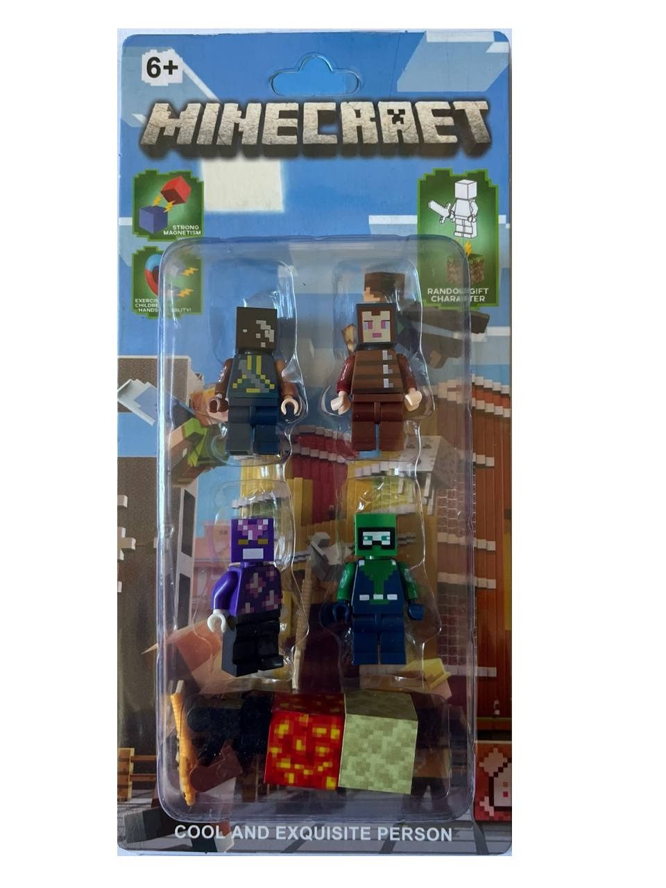 Конструктор MINECRAET (4 фігурки, 2 магнітних блоки) 4021 - 2