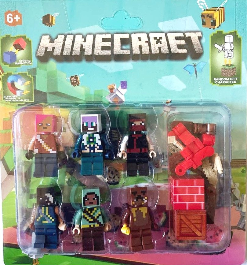 Конструктор MINECRAET (6 фігурок, 2 магнітних блоки) 4025 - 2