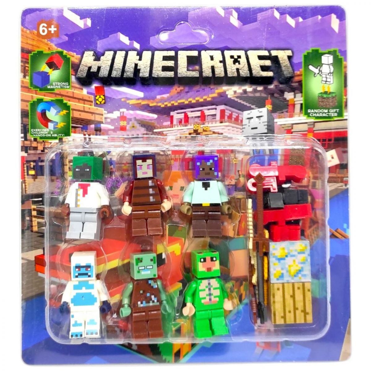 Конструктор MINECRAET (6 фігурок, 2 магнітних блоки) 4027 - 3