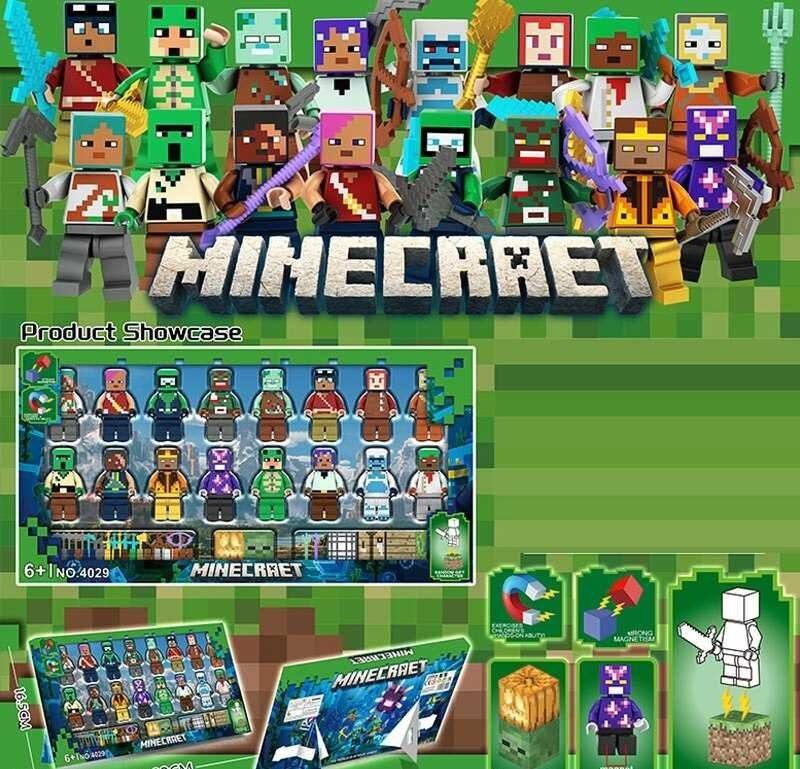 Конструктор MINECRAET (12 фігурок, 6 магнітних блоків) 4029 - 2